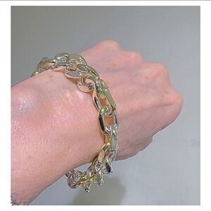 F+H Studios Bracelet 925 Sterling Silver Plating Custom Designed Chain Links